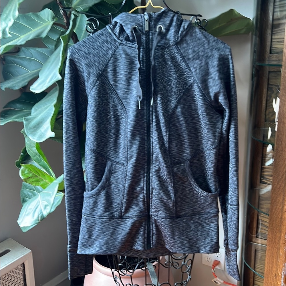 Athleta Charcoal Zip-Up Hoodie